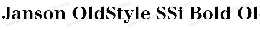 Janson OldStyle SSi Bold Oldstyle Figures字体转换